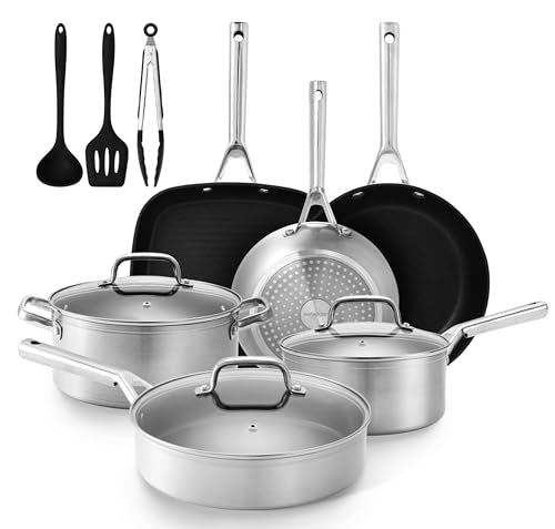 18 Piece Nonstick Ceramic Cookware Set, Induction Safe
