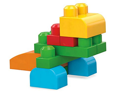MEGA BLOKS First Builders Toddler Blocks Toys Set, Deluxe Building Bag with 150 Pieces and Storage, Blue, Ages 1+ Years