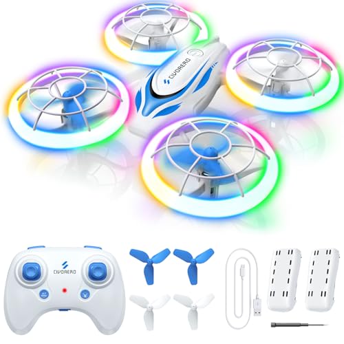 2 Battery LED RC Drone with Propeller Guards