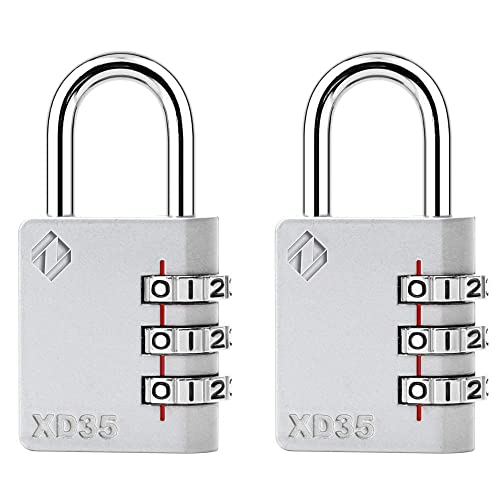 2 Pack Combination 3-Digit Padlocks