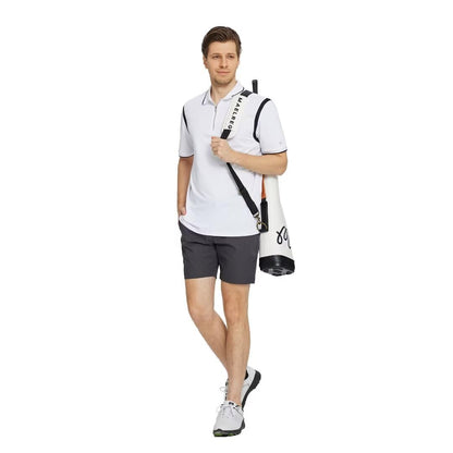 Rouen Polo Shirts for Men Short Sleeve Casual Collared Moisture Wicking Pique Solid Golf Shirts for Men Dry Fit White