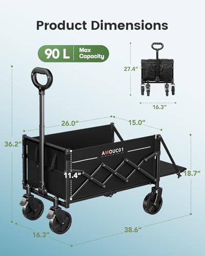 Foldable Wagon Cart by AMADA HOMEFURNISHING