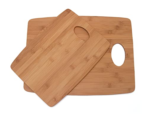 2 Pack Bamboo Thin Kitchen Cutting Boards