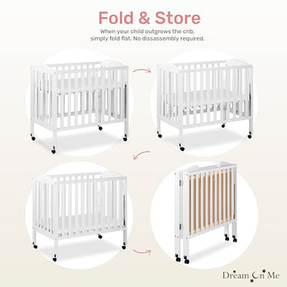 Dream On Me 3-in-1 Portable Folding Crib