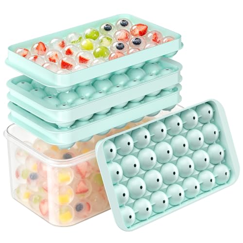 3 Pack Mini Ice Ball Trays with Lid and Bin