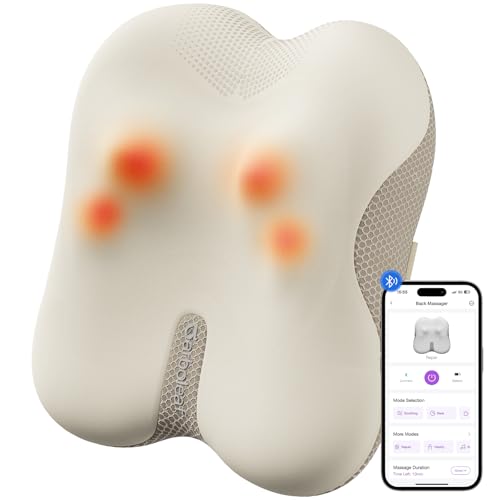 Cordless Shiatsu Back Massager with Heat and App