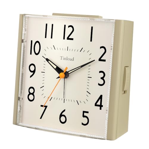 Vintage Retro Silent Alarm Clock for Bedroom
