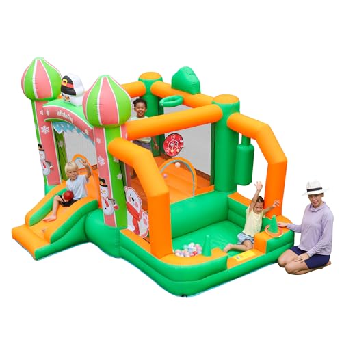 Inflatable Bounce House with Slide and Ball Pit