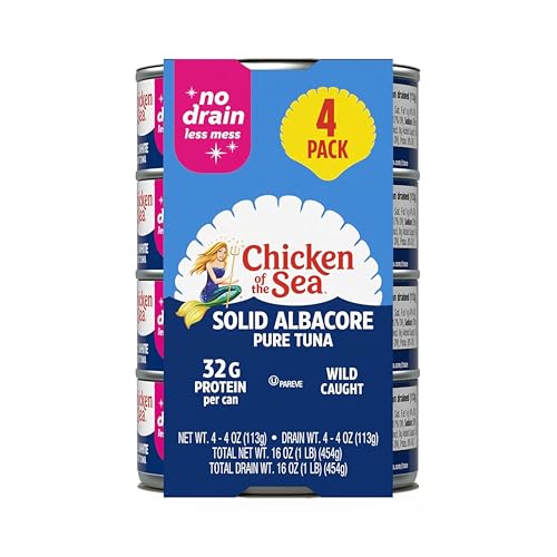4 Pack Chicken of the Sea No Drain Albacore Tuna (OU-Pareve)