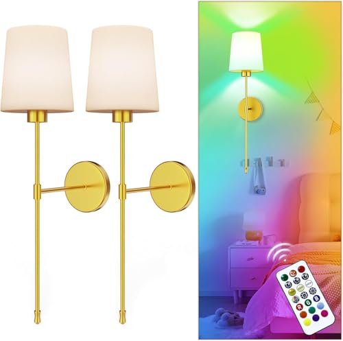 2 Pack Rechargeable Wireless Wall Sconces