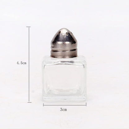 4 Pcs Mini Glass Salt and Pepper Shakers