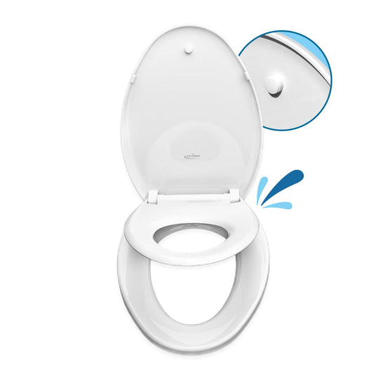 GenieBidet Slow Close Toilet Seat with Toddler Seat