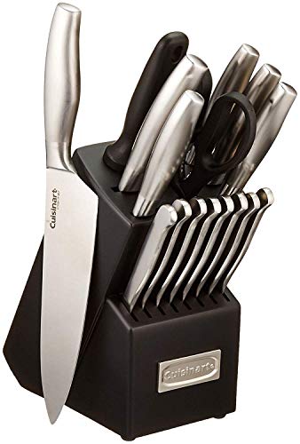 17 Piece Cuisinart Knife Block Set Stainless Steel