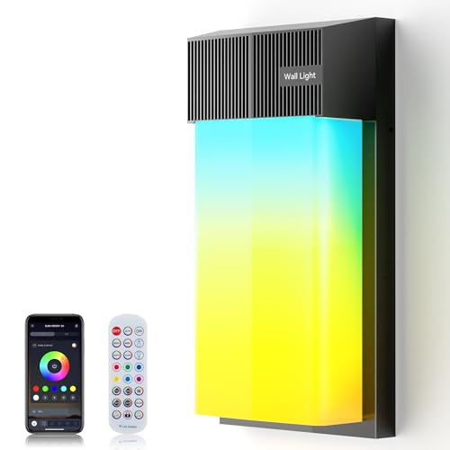 1 Pack Smart Outdoor RGB LED Wall Light