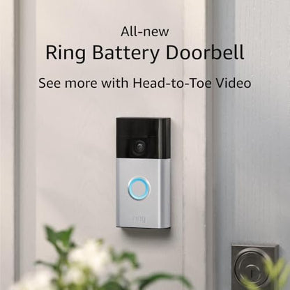 Ring Battery Doorbell with Live Video & Alerts