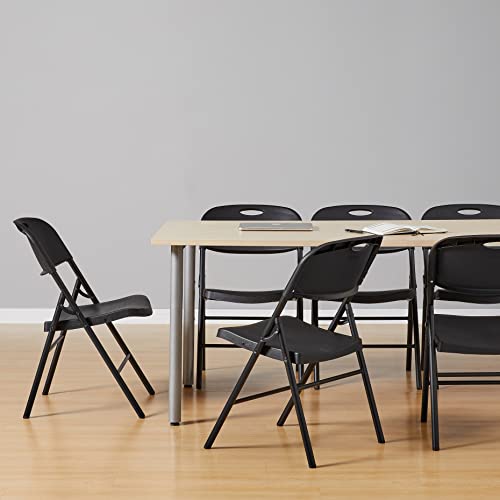 6-Pack Foldable Plastic Chairs - 350 lb Capacity