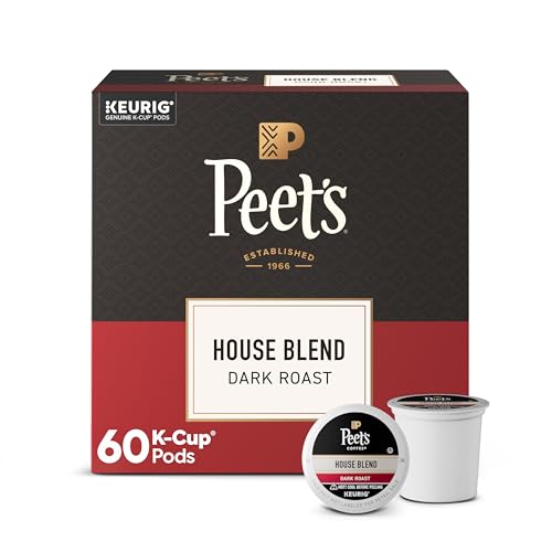 60 Count Peet's Coffee Dark Roast K-Cup Pods (OU)