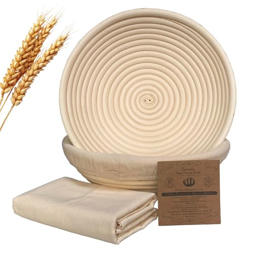 2 Pack Bread Proofing Baskets with Cloth