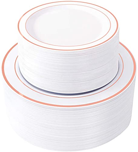 120 Count Heavy Duty Disposable Plastic Plates