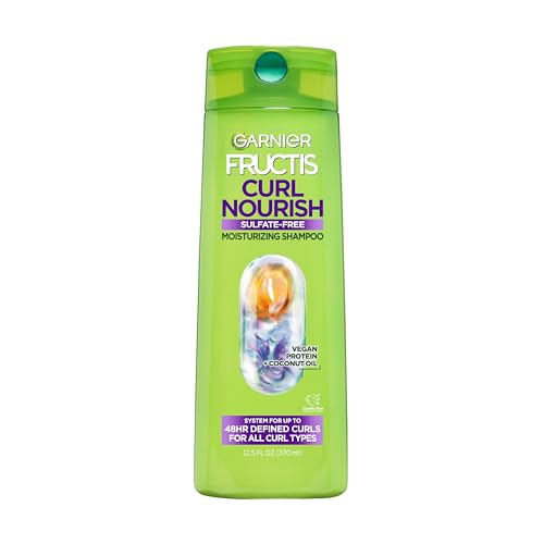2 Bottles of Garnier Fructis Curl Nourish Sulfate Free Shampoo 12.5oz