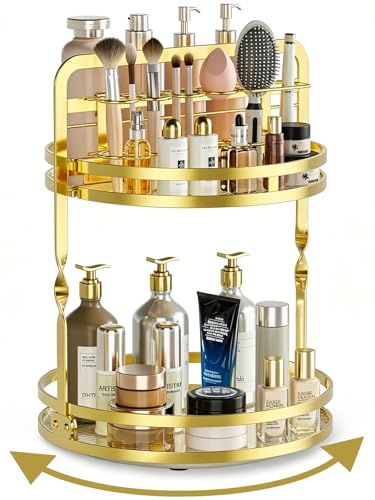 360° Rotating Makeup Organizer Countertop Storage Stand