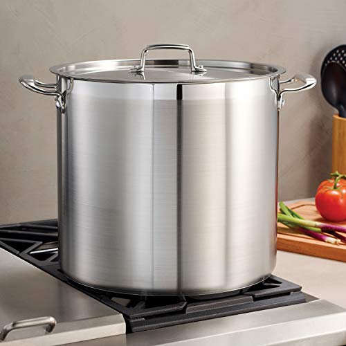 Tramontina Covered Stock Pot Stainless Steel 24-Quart, 80120/003DS