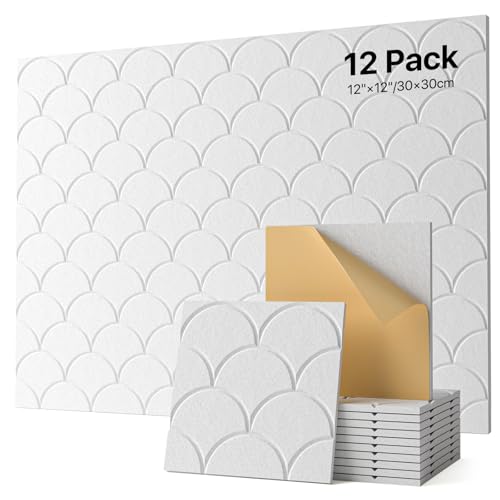 12 Pack Self-Adhesive Acoustic Wall Panels