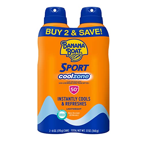 4 Pack Banana Boat Sport SPF 50 Sunscreen Spray