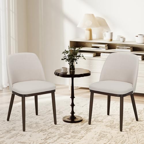 2 Pack Upholstered Dining Chairs Modern Kitchen Wood