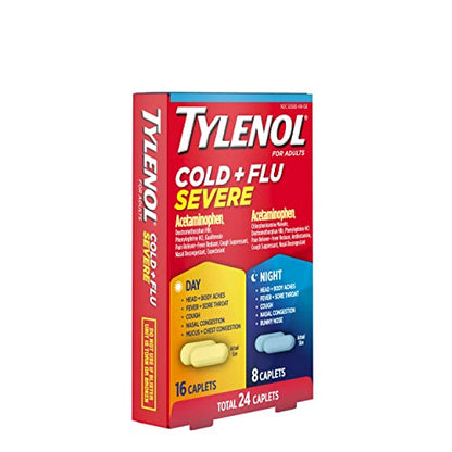 Tylenol Cold & Flu Severe Caplets, 24 Count