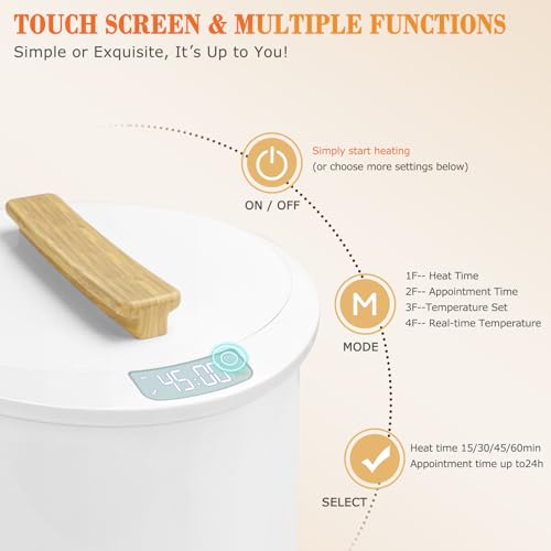 Keenray Upgraded Towel Warmer Bucket, Large Towel Warmer with 3 Heating Modes, Heat Time 30/45/60 Min Adjustable and Up to 24 Hour Delay Timer, Towel Heater for Oversize Bathrobes Blankets, CL1Plus