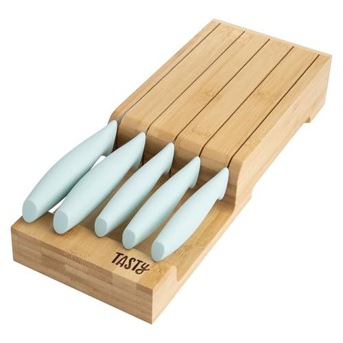 6 Piece In-Drawer Kitchen Knife Set with Organizer