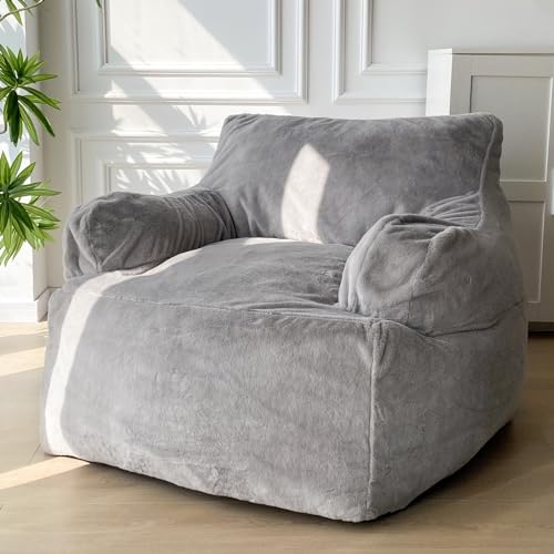 Giant Faux Fur Bean Bag Chair with Filler
