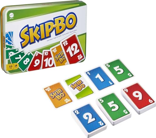 162 Card Mattel Games Skip-Bo Family Game Tin