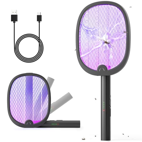 Rechargeable Electric Fly Swatter Bug Zapper Racket
