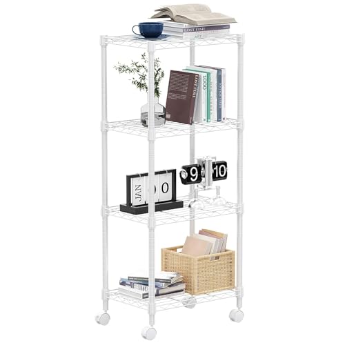 1000 lbs 4-Shelf Adjustable Steel Wire Storage Rack
