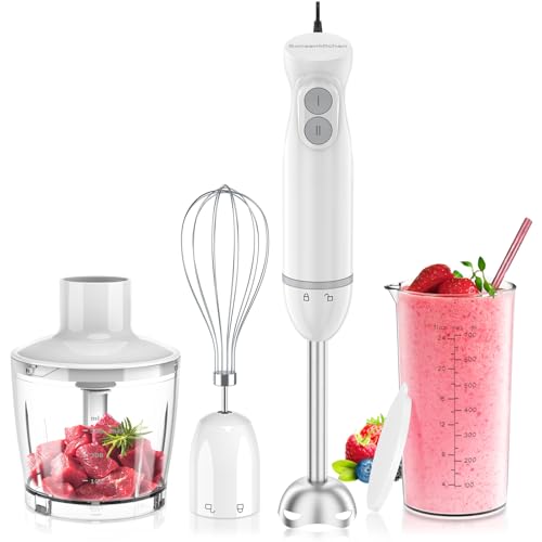 Bonsenkitchen 4-in-1 Two-Speed Hand Blender