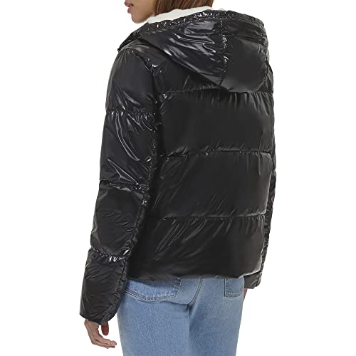 Levi's Women's Puffer Jacket, Sherpa Lined, Black