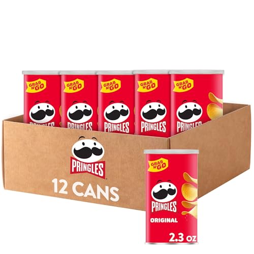 12 Pack Pringles Potato Crisps Snack Cans