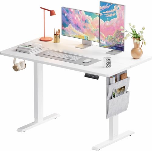 48"x28" Electric Adjustable Standing Desk with Storage