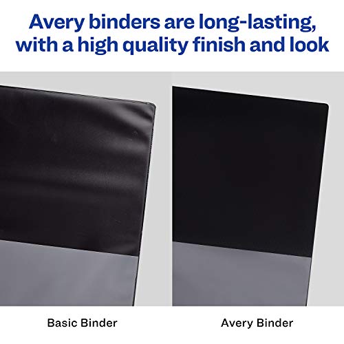 Avery Durable View 3 Ring Binder, 4 Inch Slant Rings, 6 White Binders (09801)
