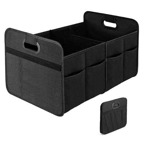 Car Trunk Organizer, 2 Compartment Collapsible Storage Box