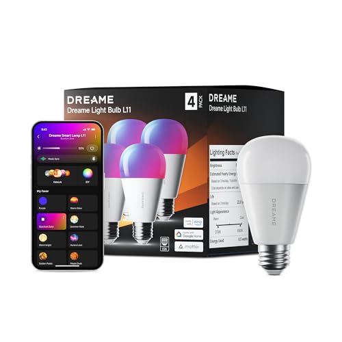 4 Pack Smart WiFi Color Changing LED Light Bulbs