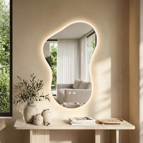 20x32 Inch Irregular Dimmable LED Bathroom Mirror