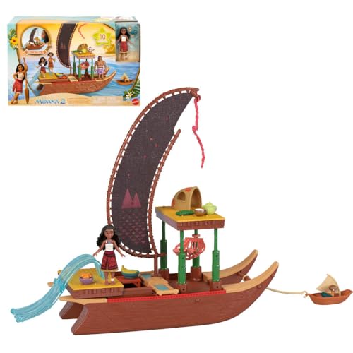 Mattel Disney Moana 2 Floating Canoe Doll Playset
