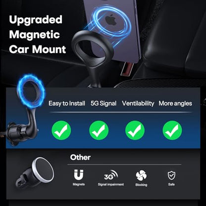 OMOTON Magnetic Car Phone Mount with 360° Rotation
