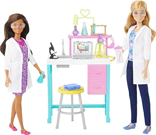 Barbie Science Lab Playset with 2 Scientist Dolls