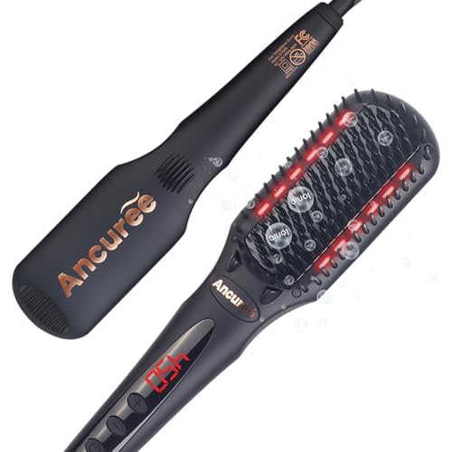 Ionic Hair Straightener Brush Hot Comb Flat Iron