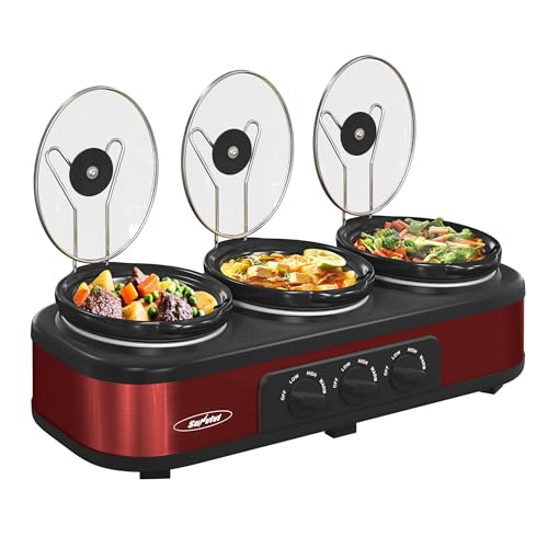 Triple 1.5 Quart Slow Cooker Buffet Server