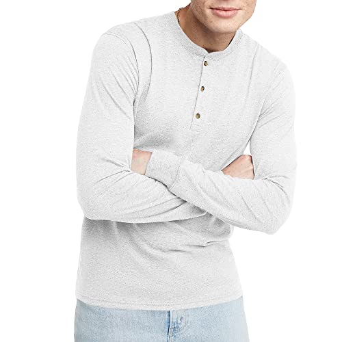 Hanes Men's Tri-Blend Long Sleeve Henley Shirt